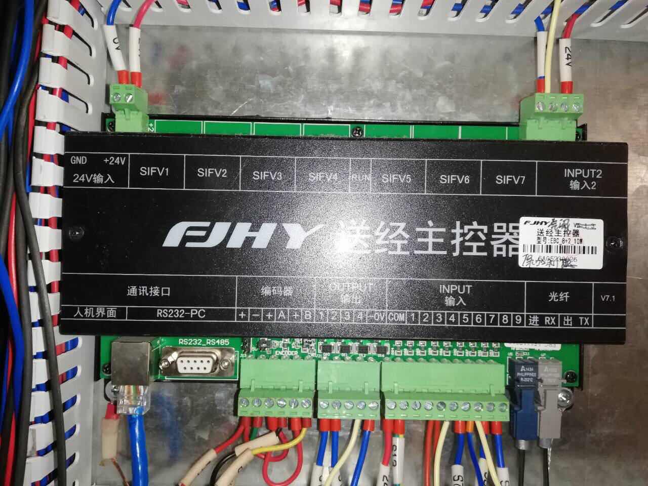 Electronic control unit for textile machinery